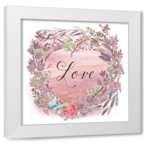 Love White Modern Wood Framed Art Print by Lavoie, Tina