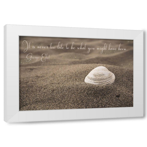 Never Too Late White Modern Wood Framed Art Print by Lavoie, Tina