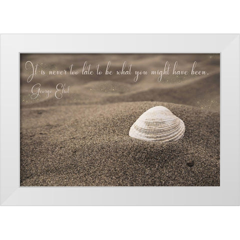 Never Too Late White Modern Wood Framed Art Print by Lavoie, Tina