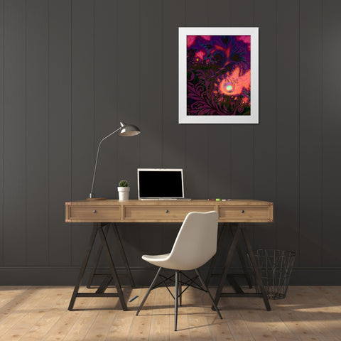 Tahitian Sunset White Modern Wood Framed Art Print by Lavoie, Tina