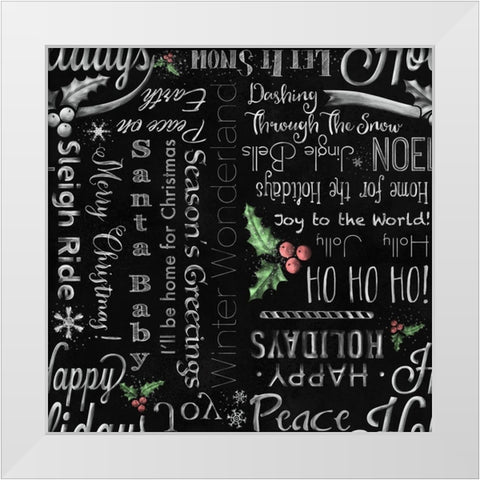 All These Things And More Are Christmas White Modern Wood Framed Art Print by Lavoie, Tina