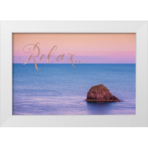 Relax White Modern Wood Framed Art Print by Lavoie, Tina