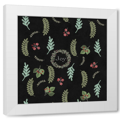 Holiday Botaical Pattern White Modern Wood Framed Art Print by Lavoie, Tina