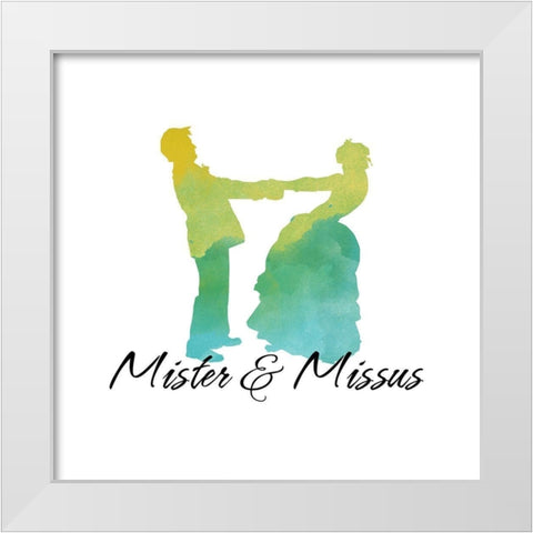 Mister And Missus White Modern Wood Framed Art Print by Lavoie, Tina