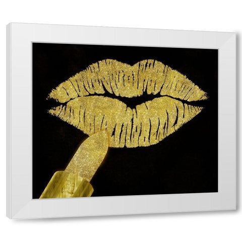 Stardust Kiss White Modern Wood Framed Art Print by Lavoie, Tina