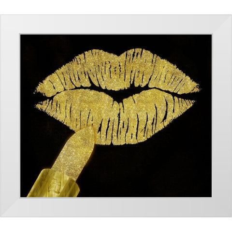 Stardust Kiss White Modern Wood Framed Art Print by Lavoie, Tina