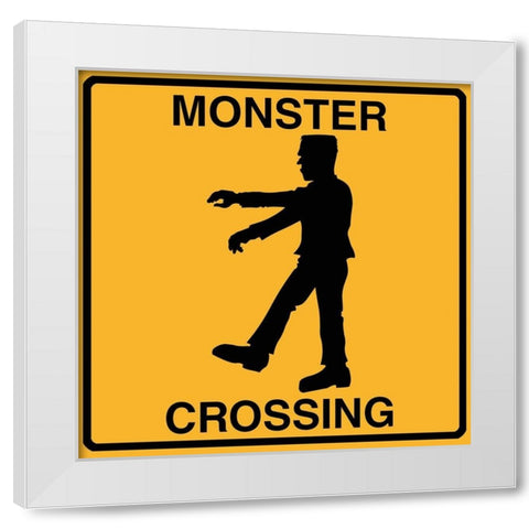 Monster Crossing White Modern Wood Framed Art Print by Lavoie, Tina
