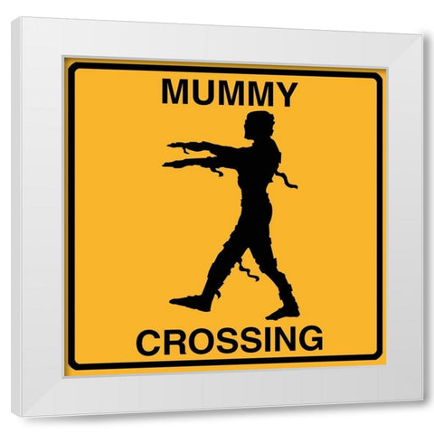 Mummy Crossing White Modern Wood Framed Art Print by Lavoie, Tina