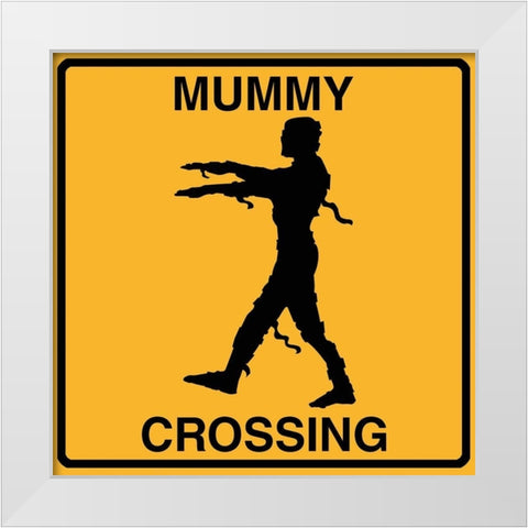Mummy Crossing White Modern Wood Framed Art Print by Lavoie, Tina
