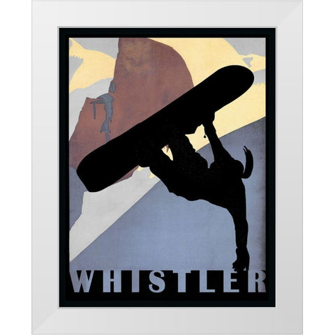 Whistler Mountain Winter Sports I White Modern Wood Framed Art Print by Lavoie, Tina