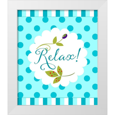 Relax White Modern Wood Framed Art Print by Lavoie, Tina