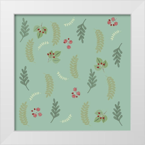 Springn Summer Botanical Leaves White Modern Wood Framed Art Print by Lavoie, Tina