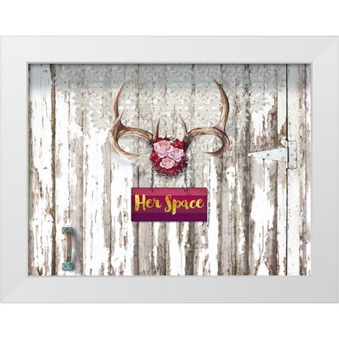 Her Space Santa Fe Cottage Style White Modern Wood Framed Art Print by Lavoie, Tina