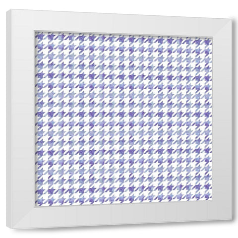 Purple Watercolor Houndstooth White Modern Wood Framed Art Print by Lavoie, Tina