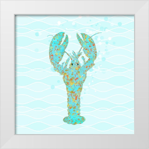 Leonardo Lobster White Modern Wood Framed Art Print by Lavoie, Tina