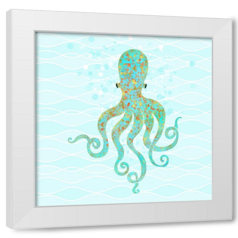 Olivia Octopus White Modern Wood Framed Art Print by Lavoie, Tina