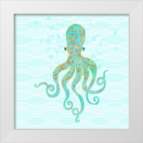 Olivia Octopus White Modern Wood Framed Art Print by Lavoie, Tina
