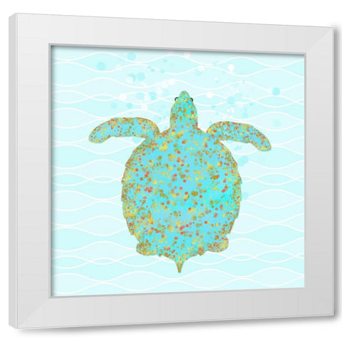 Tucker Turtle White Modern Wood Framed Art Print by Lavoie, Tina