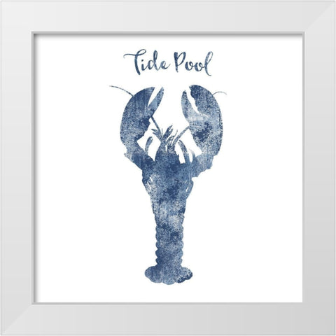 Lobster Tide Pool White Modern Wood Framed Art Print by Lavoie, Tina