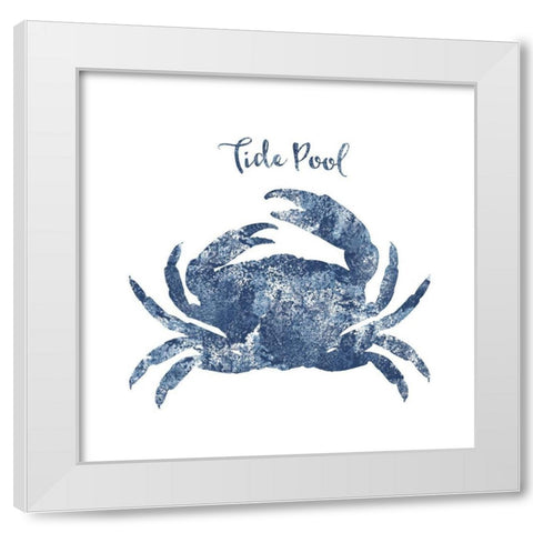 Tide Pool Crab White Modern Wood Framed Art Print by Lavoie, Tina
