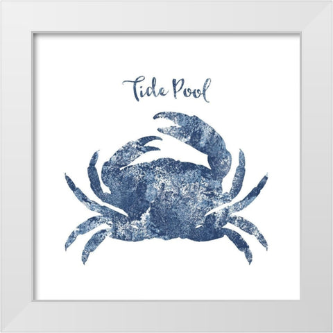 Tide Pool Crab White Modern Wood Framed Art Print by Lavoie, Tina