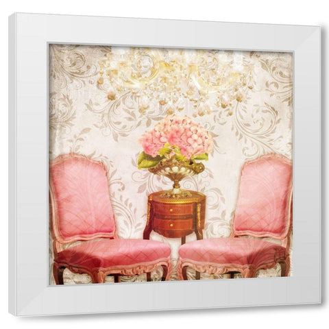 Hotel Regina Paris Salon circa 1900 White Modern Wood Framed Art Print by Lavoie, Tina
