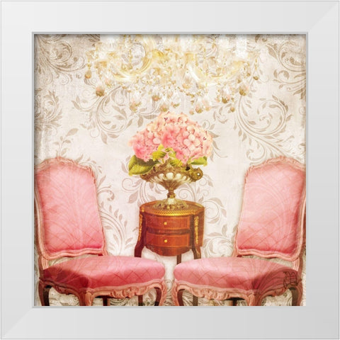 Hotel Regina Paris Salon circa 1900 White Modern Wood Framed Art Print by Lavoie, Tina