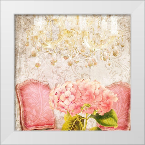 Hotel Regina Paris South Salon circa 1900 White Modern Wood Framed Art Print by Lavoie, Tina