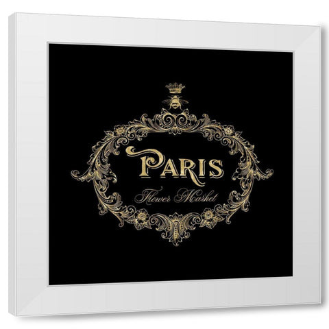 Paris Flower Market In Gold White Modern Wood Framed Art Print by Lavoie, Tina