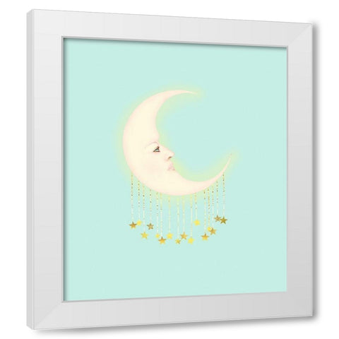 Dreaming Of The Moon White Modern Wood Framed Art Print by Lavoie, Tina