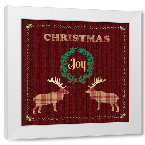 Christmas Joy White Modern Wood Framed Art Print by Lavoie, Tina