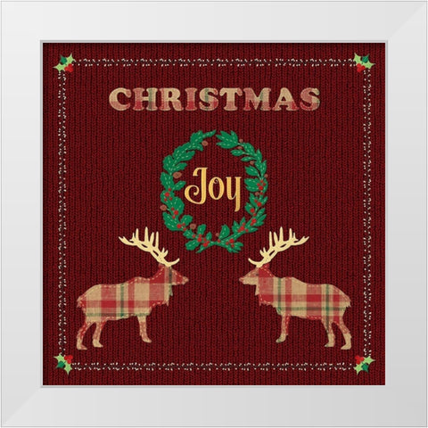 Christmas Joy White Modern Wood Framed Art Print by Lavoie, Tina