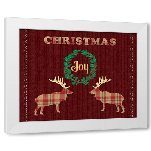 Christmas Joy Card White Modern Wood Framed Art Print by Lavoie, Tina