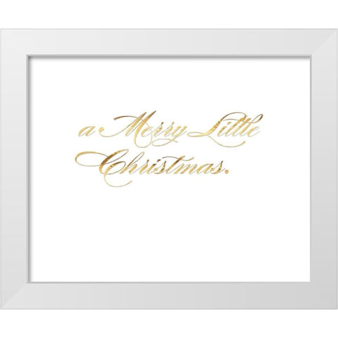 Park Avenue a Merry Little Christmas inside card copy White Modern Wood Framed Art Print by Lavoie, Tina