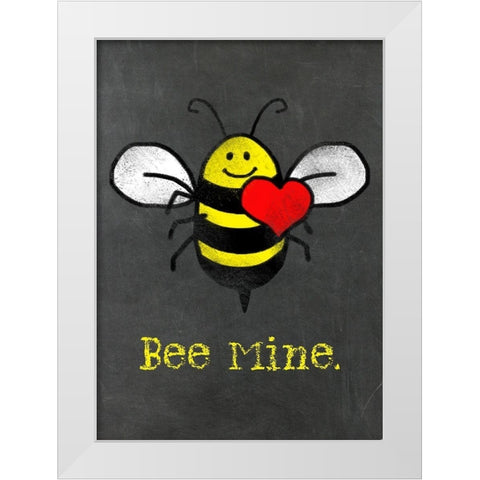 Bee Mine White Modern Wood Framed Art Print by Lavoie, Tina