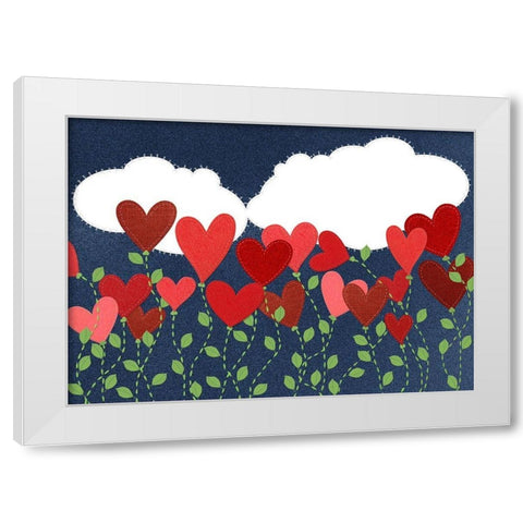 A Garden of Love White Modern Wood Framed Art Print by Lavoie, Tina