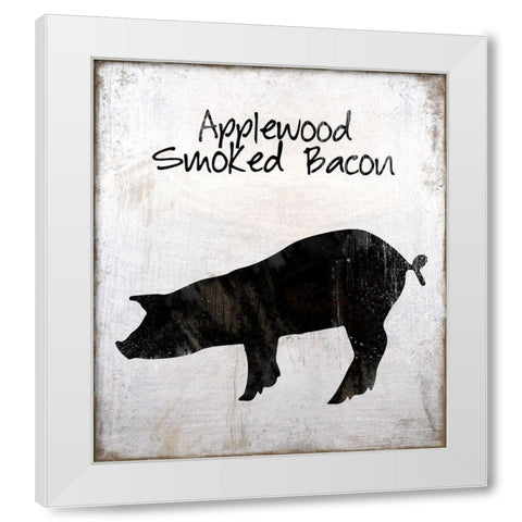 Applewood Smoked Bacon White Modern Wood Framed Art Print by Lavoie, Tina