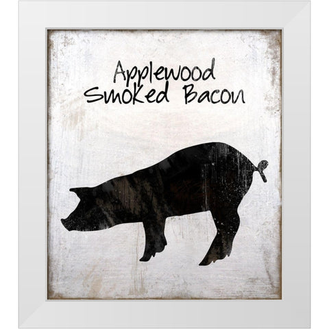 Applewood Smoked Bacon White Modern Wood Framed Art Print by Lavoie, Tina