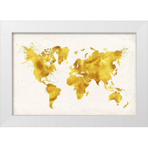 24 Karat World White Modern Wood Framed Art Print by Lavoie, Tina