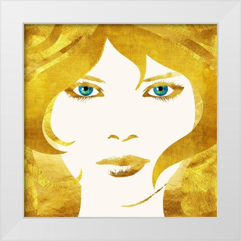 24 Karat Babe White Modern Wood Framed Art Print by Lavoie, Tina