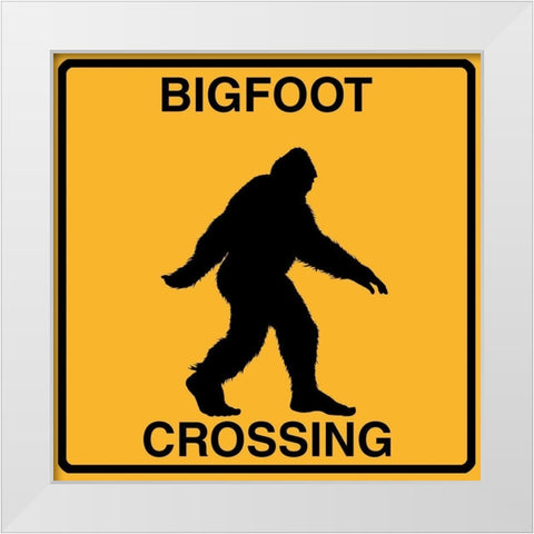 Bigfoot Crossing White Modern Wood Framed Art Print by Lavoie, Tina