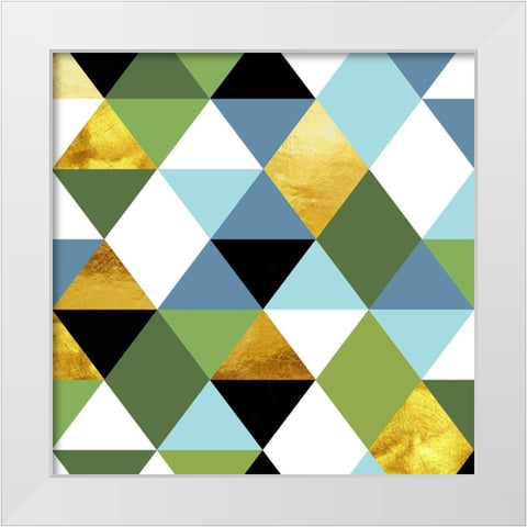 Geometric Abstract 81 White Modern Wood Framed Art Print by Lavoie, Tina