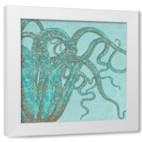 Tentacles White Modern Wood Framed Art Print by Lavoie, Tina