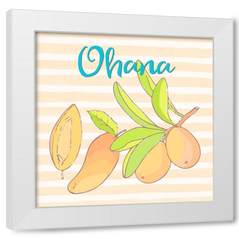 Mango Ohana White Modern Wood Framed Art Print by Lavoie, Tina