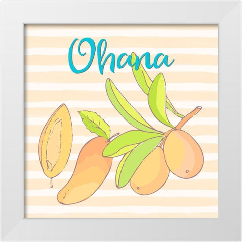 Mango Ohana White Modern Wood Framed Art Print by Lavoie, Tina