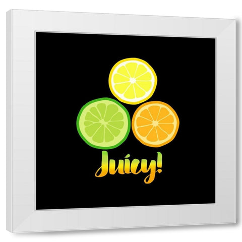 Juicy black White Modern Wood Framed Art Print by Lavoie, Tina