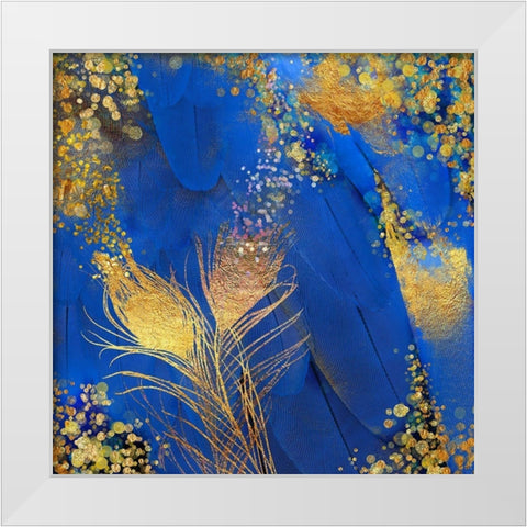 Floral Feathers White Modern Wood Framed Art Print by Lavoie, Tina