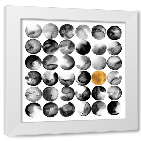 Dab III White Modern Wood Framed Art Print by Lavoie, Tina