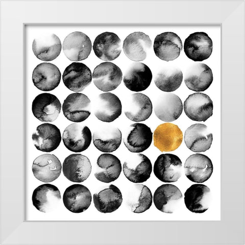 Dab III White Modern Wood Framed Art Print by Lavoie, Tina