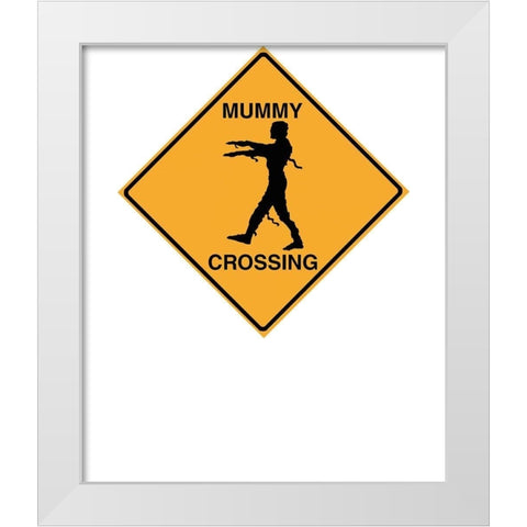Mummy Crossing Tee White Modern Wood Framed Art Print by Lavoie, Tina